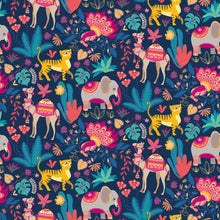 WGU50133W Samba Safari Ink & Cerise Wallpaper by Ohpopsi