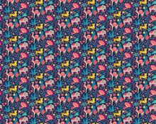 WGU50133W Samba Safari Ink & Cerise Wallpaper by Ohpopsi
