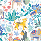 WGU50134W Samba Safari Cornflower Wallpaper by Ohpopsi