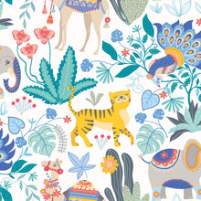 WGU50134W Samba Safari Cornflower Wallpaper by Ohpopsi