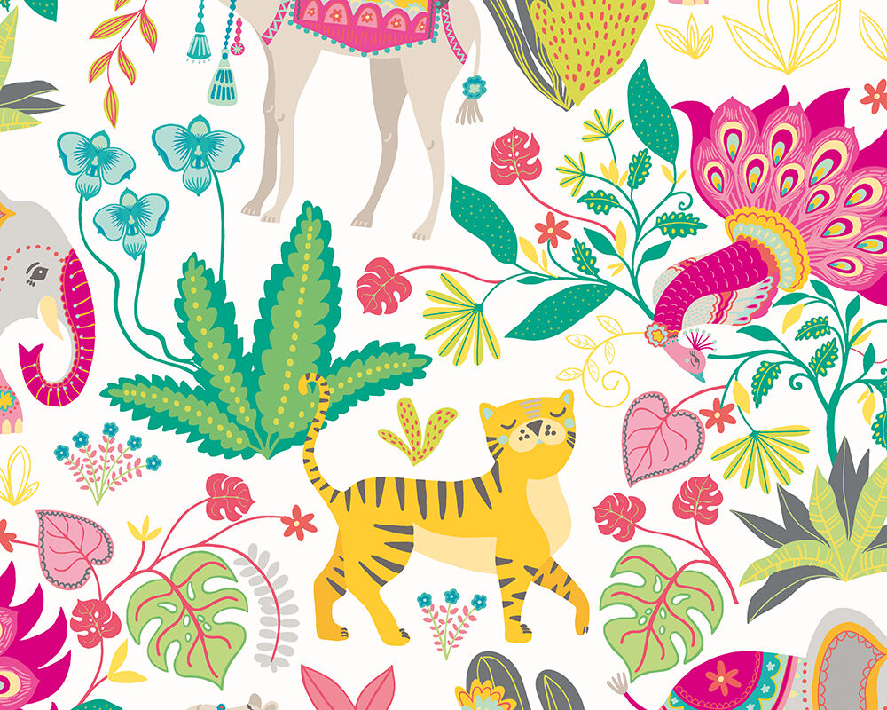 WGU50135W Samba Safari Fruit Salad Wallpaper by Ohpopsi