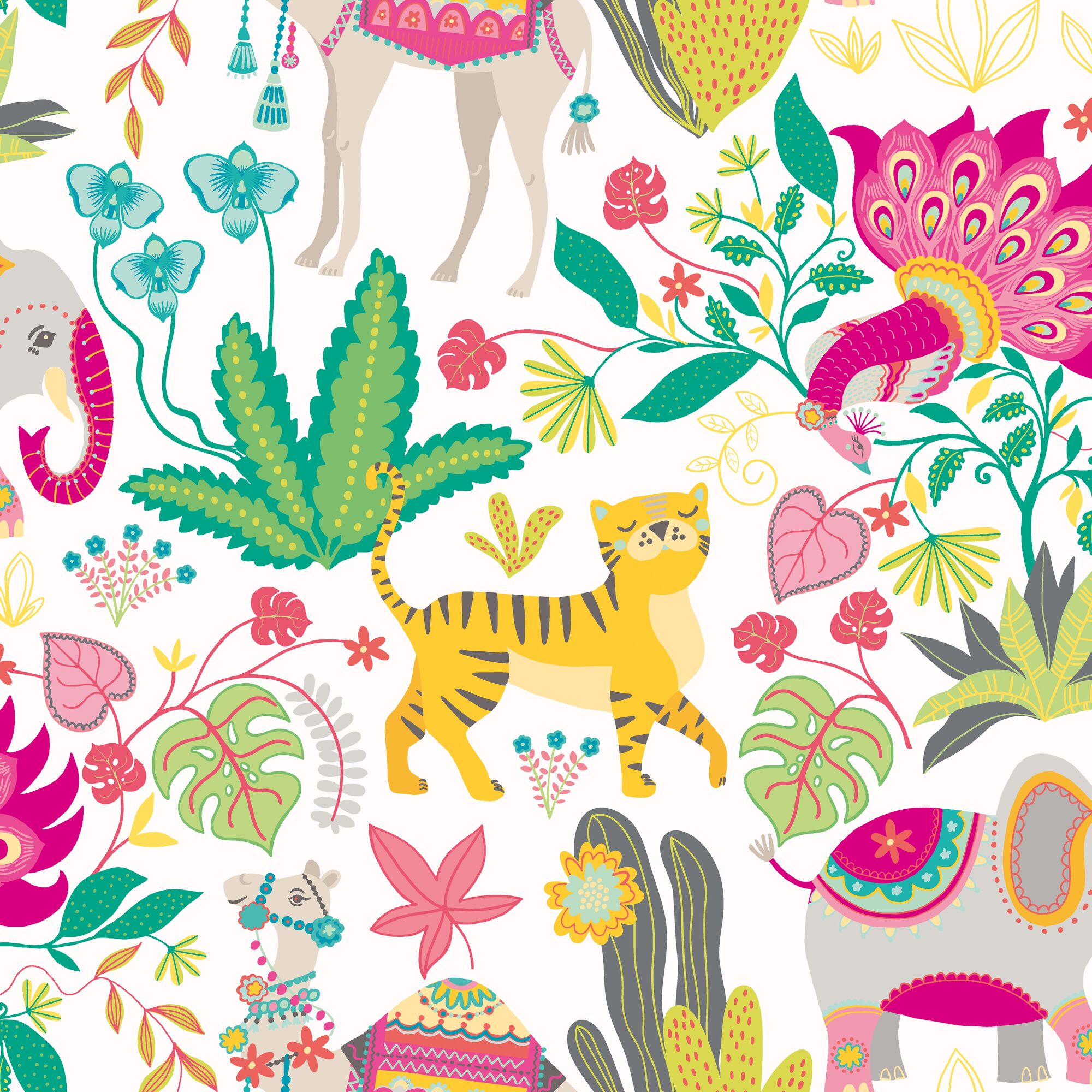 WGU50135W Samba Safari Fruit Salad Wallpaper by Ohpopsi