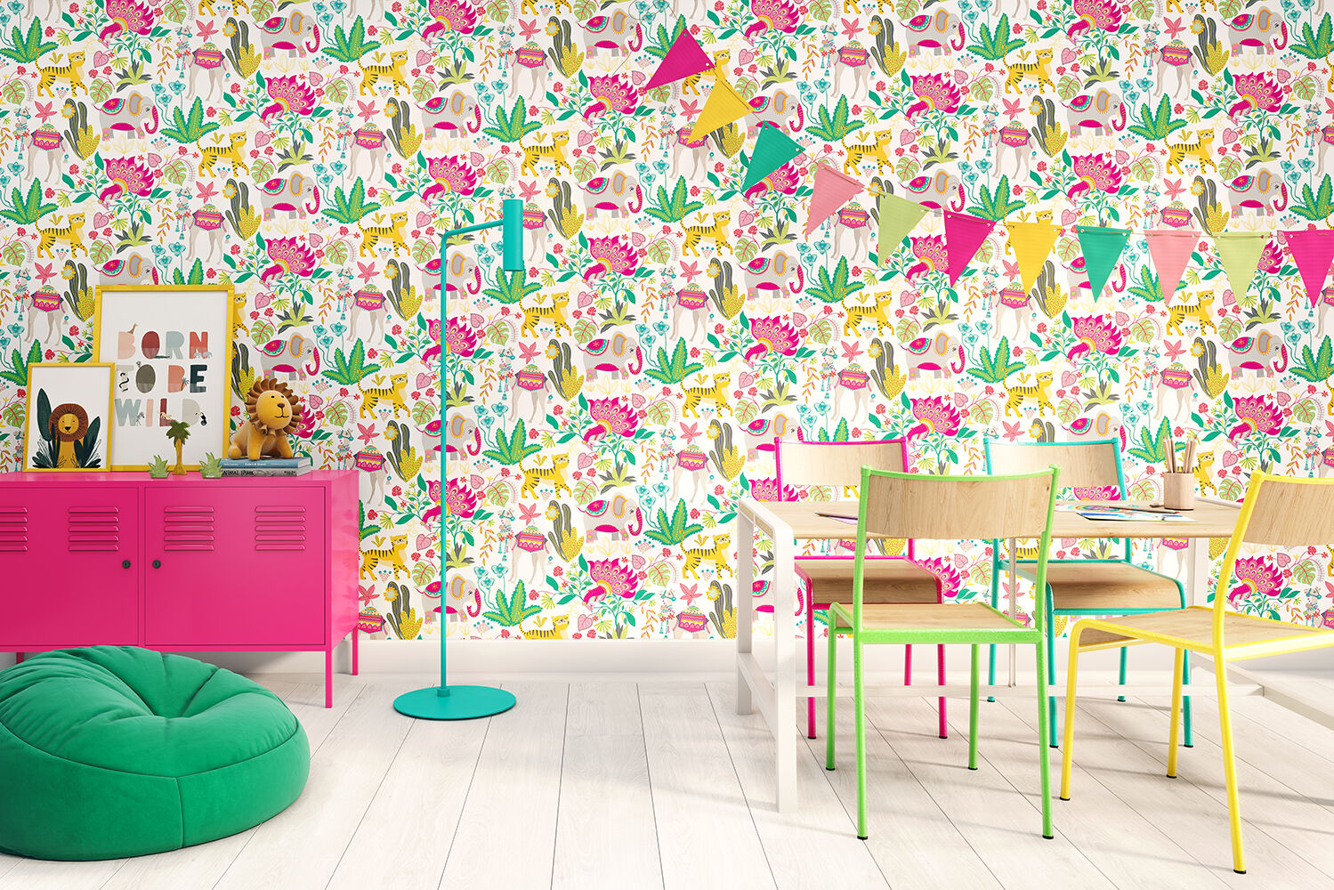 WGU50135W Samba Safari Fruit Salad Wallpaper by Ohpopsi