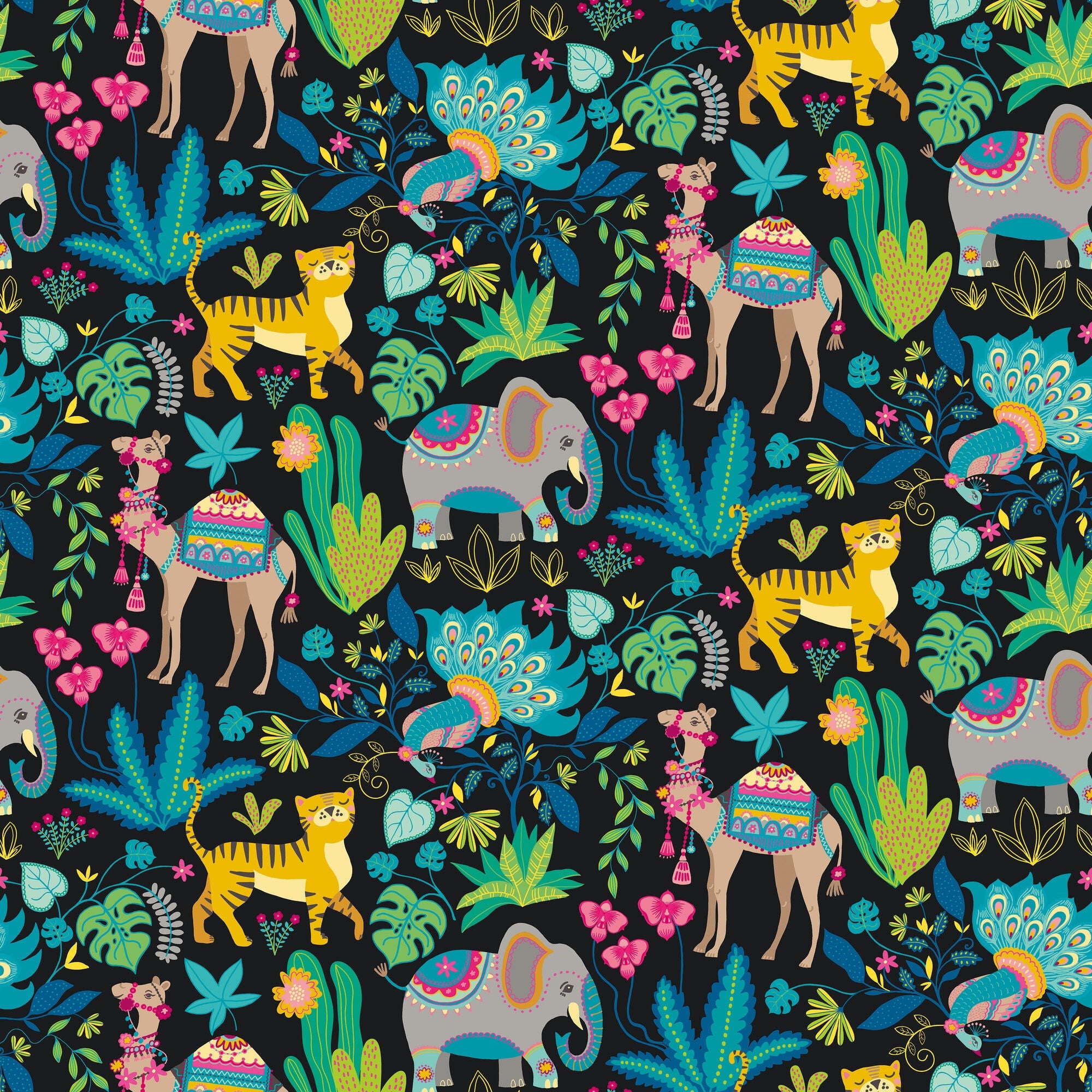 WGU50137W Samba Safari Aniseed Twist Wallpaper by Ohpopsi