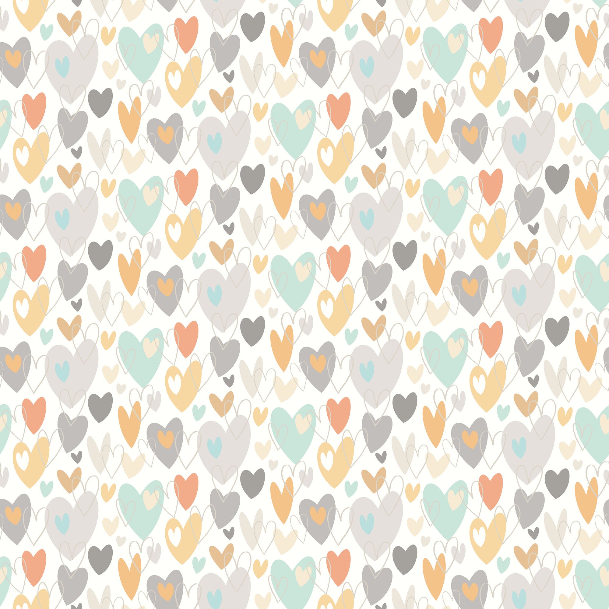 WGU50138W Pop Hearts Honey Mallow Wallpaper by Ohpopsi