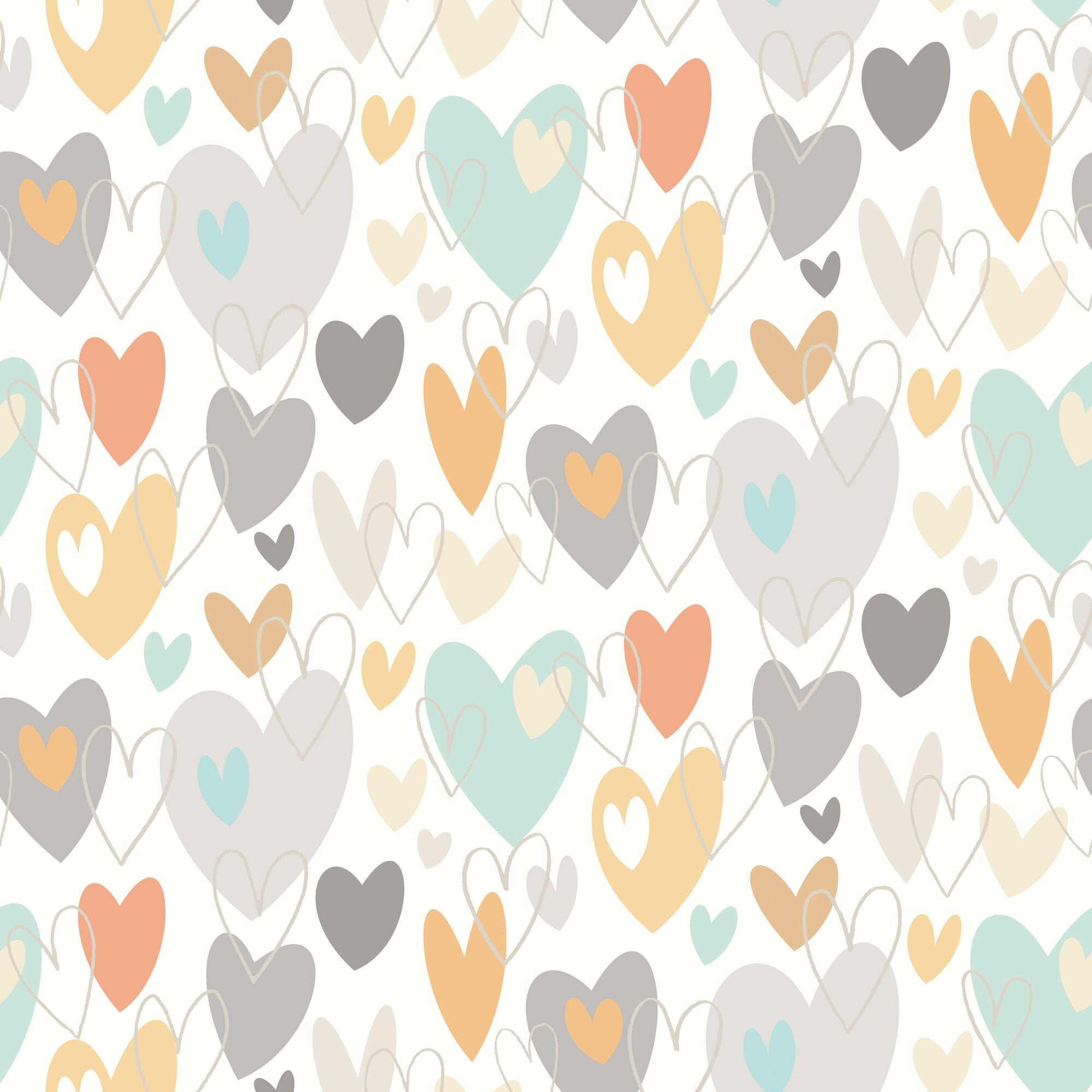 WGU50138W Pop Hearts Honey Mallow Wallpaper by Ohpopsi