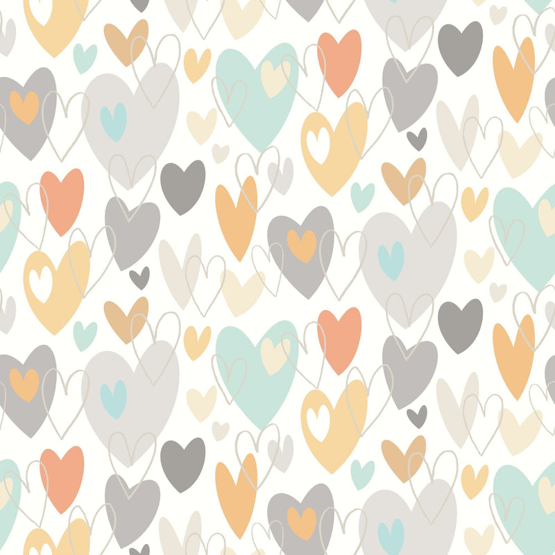 WGU50138W Pop Hearts Honey Mallow Wallpaper by Ohpopsi