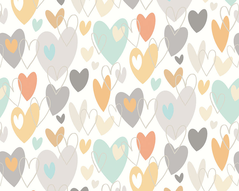 WGU50138W Pop Hearts Honey Mallow Wallpaper by Ohpopsi