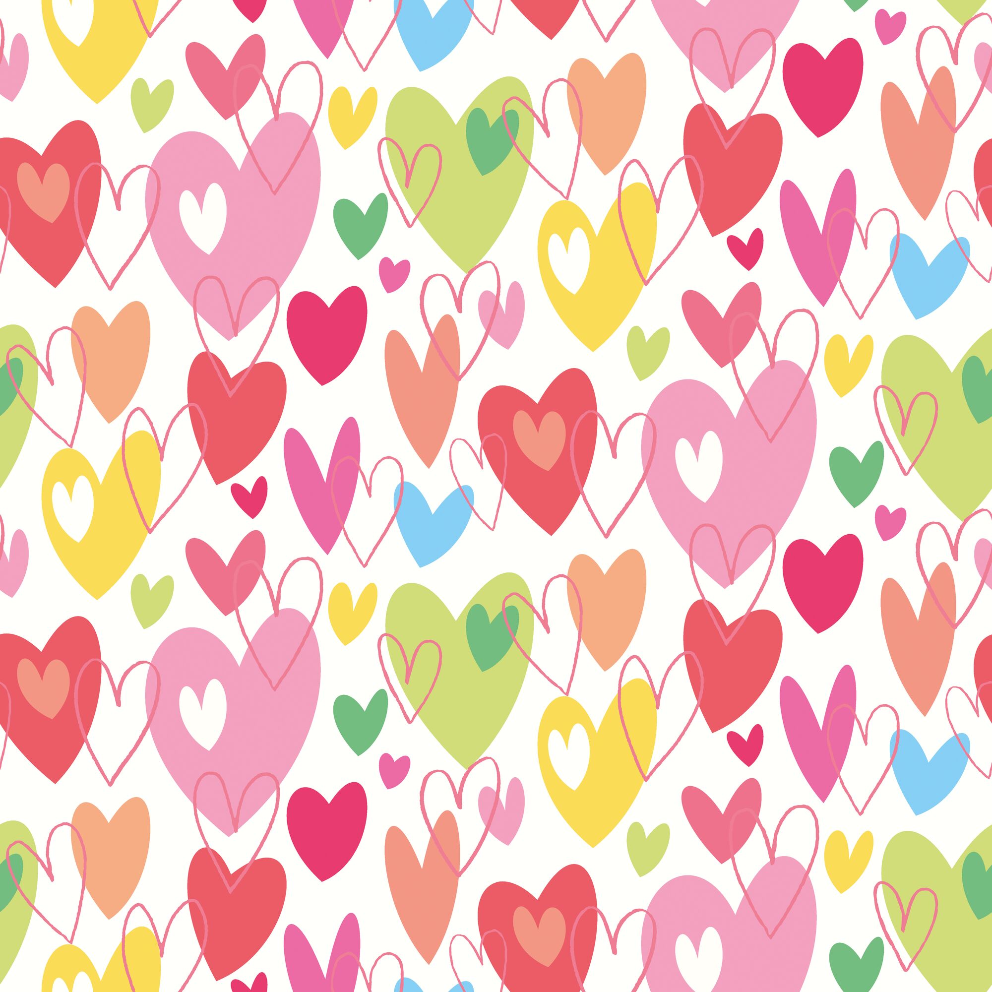 WGU50139W Pop Hearts Tutti Frutti Wallpaper by Ohpopsi
