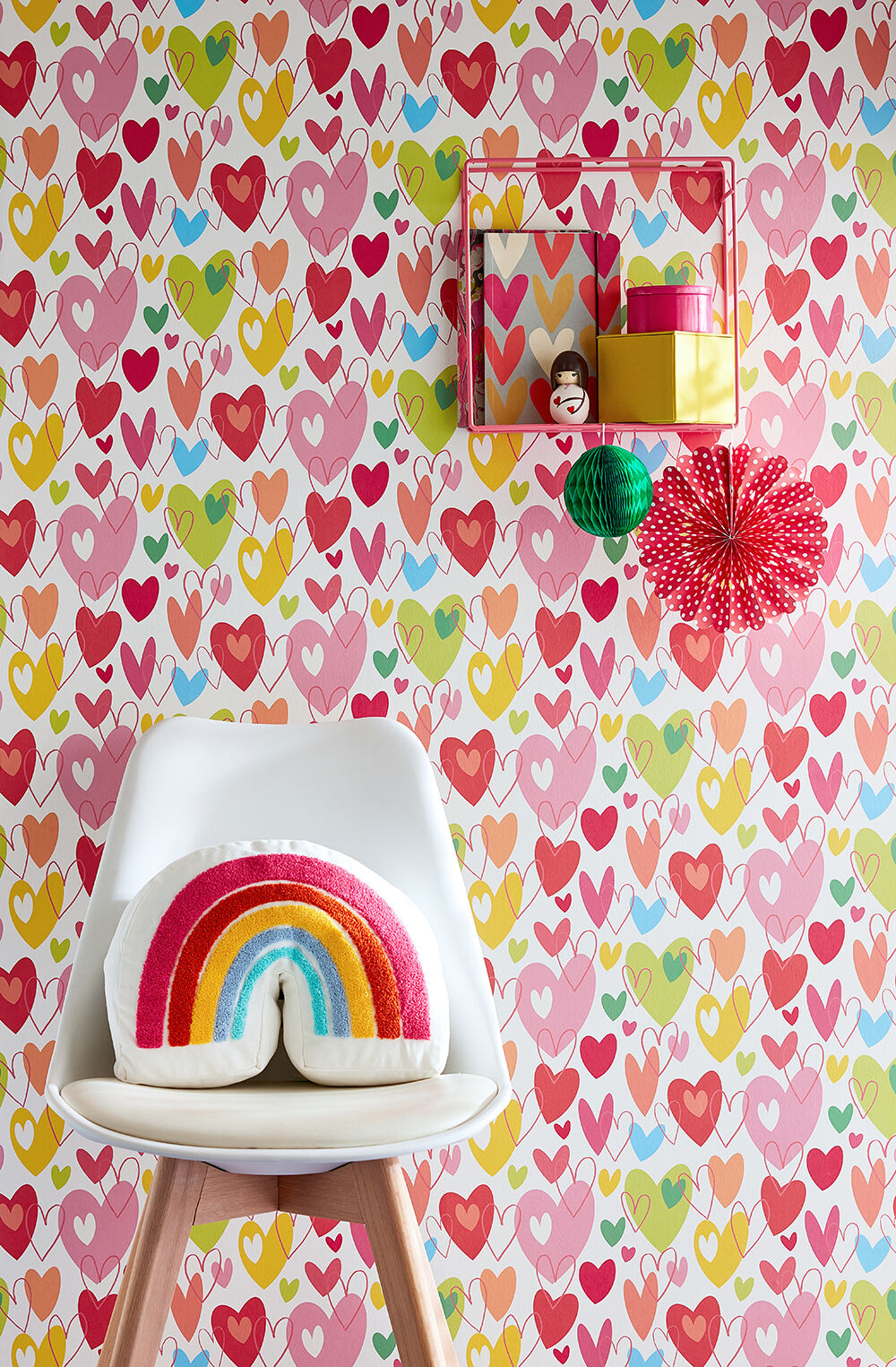 WGU50139W Pop Hearts Tutti Frutti Wallpaper by Ohpopsi