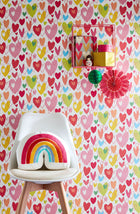 WGU50139W Pop Hearts Tutti Frutti Wallpaper by Ohpopsi
