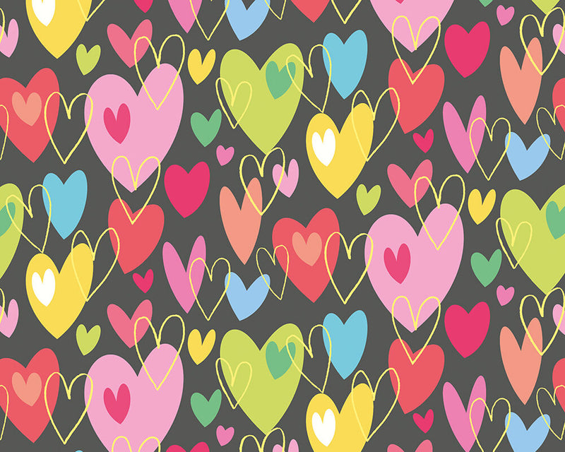 WGU50140W Pop Hearts Cherry Bon Bon Wallpaper by Ohpopsi