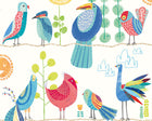 WGU50142W Feather Fandango Royal Bright Wallpaper by Ohpopsi