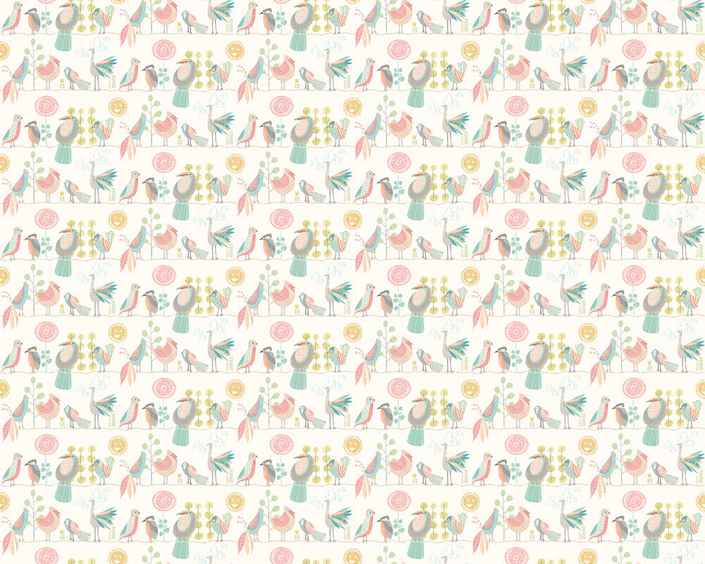 WGU50143W Feather Fandango Ballet Slipper Wallpaper by Ohpopsi