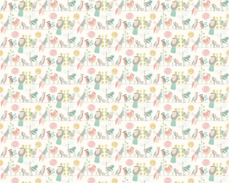 WGU50143W Feather Fandango Ballet Slipper Wallpaper by Ohpopsi