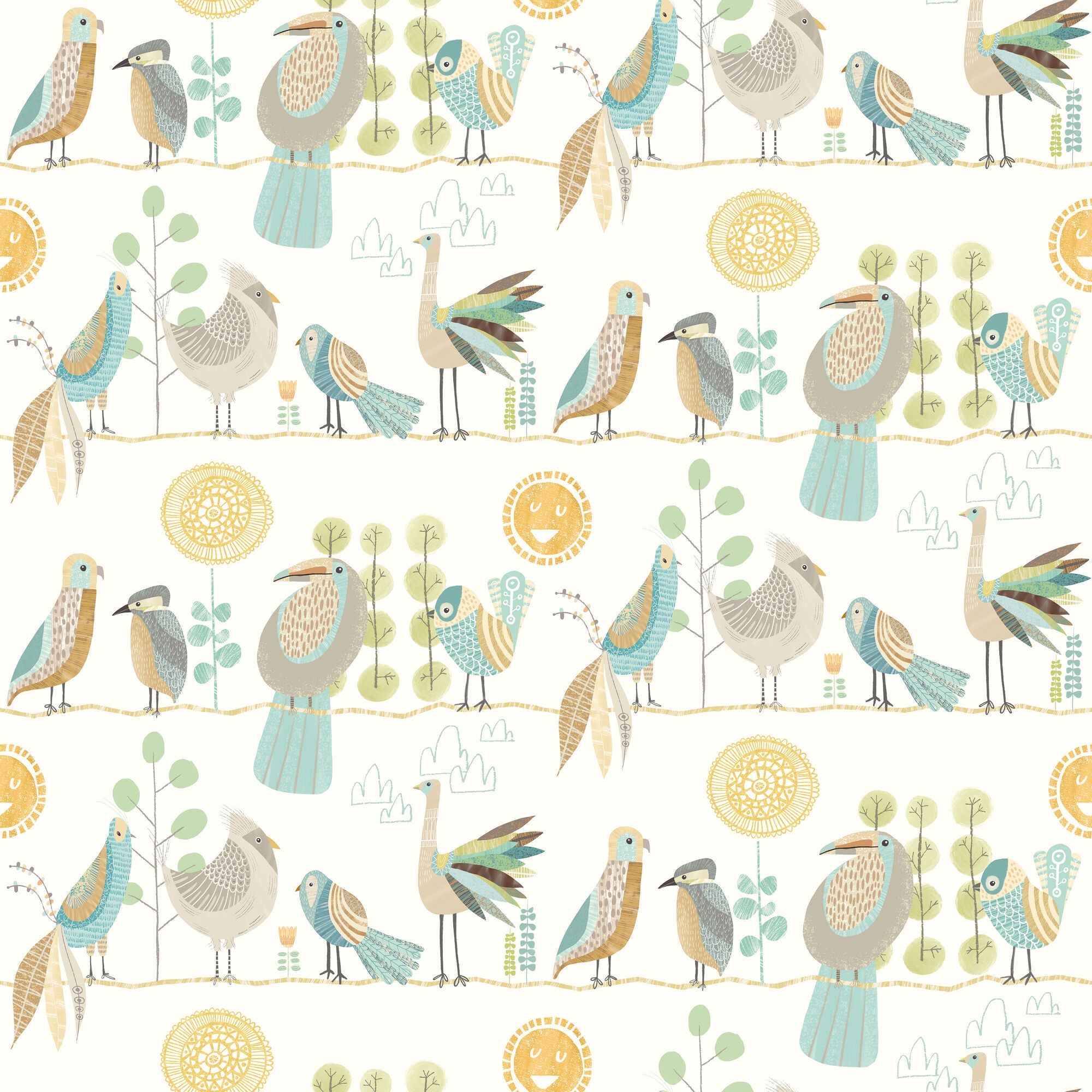 WGU50144W Feather Fandango Popcorn Wallpaper by Ohpopsi