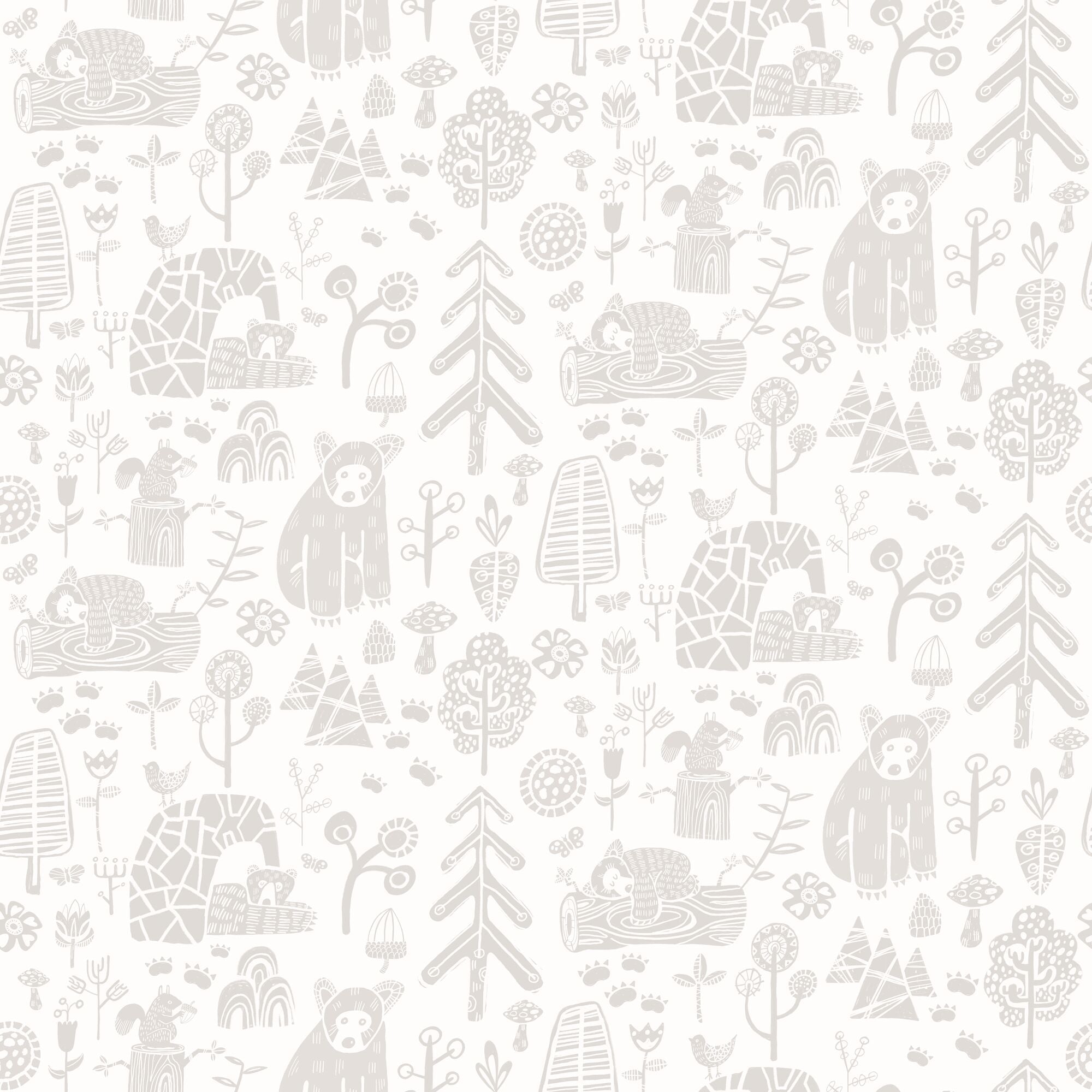 WGU50145W Honeywood Bears Dove Wallpaper by Ohpopsi