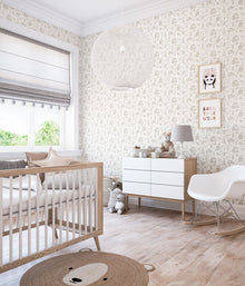 WGU50145W Honeywood Bears Dove Wallpaper by Ohpopsi