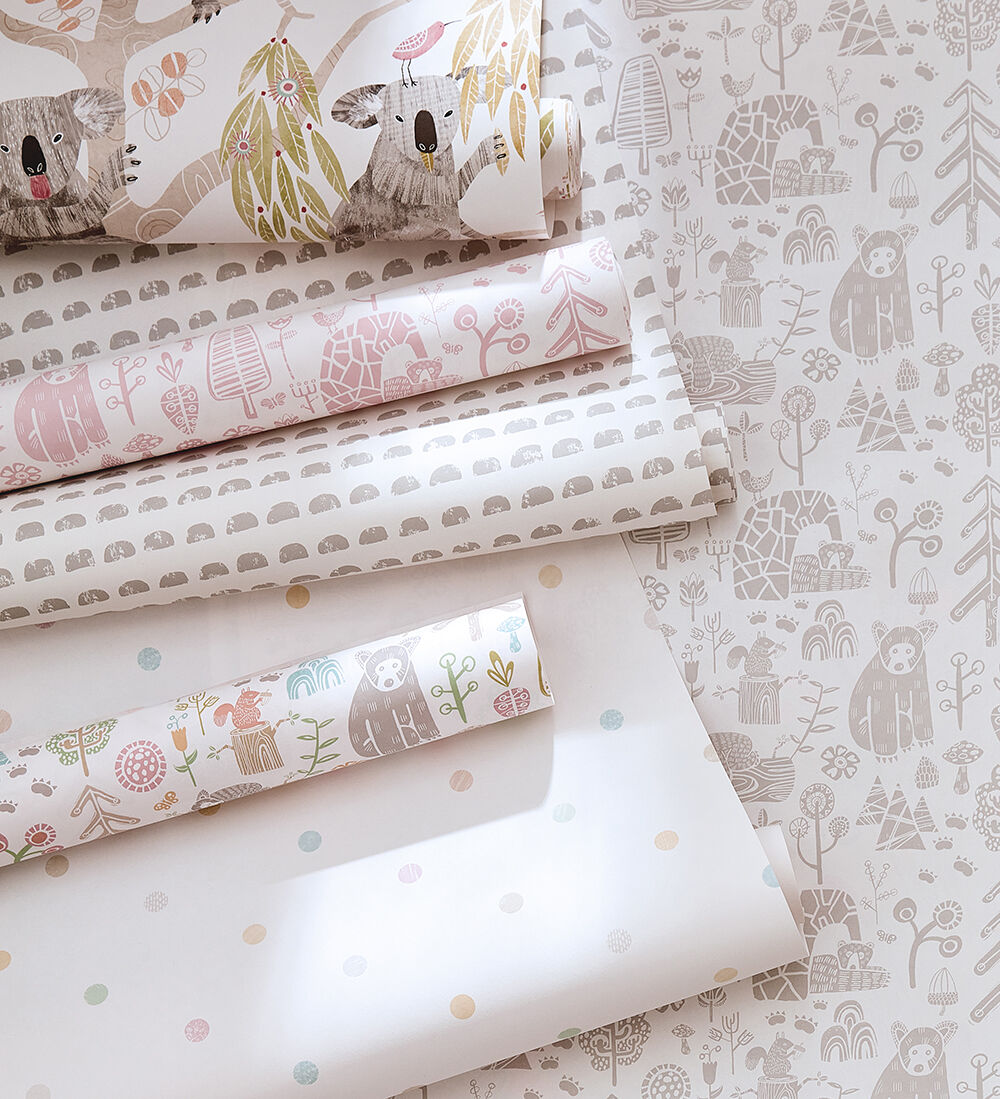 WGU50145W Honeywood Bears Dove Wallpaper by Ohpopsi