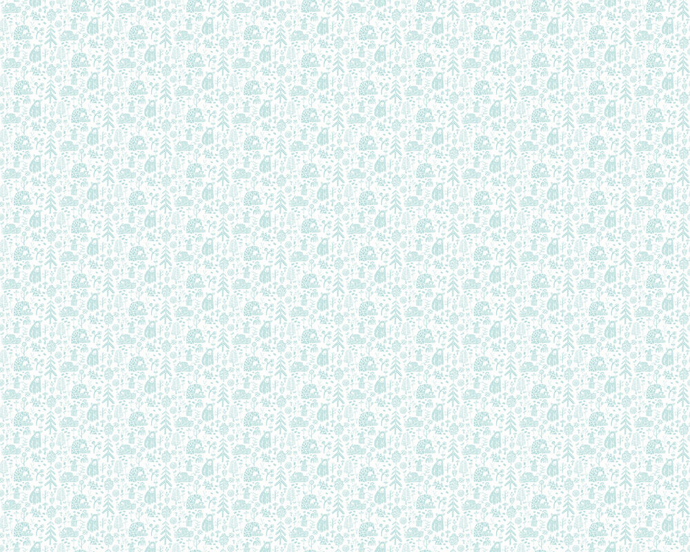 WGU50146W Honeywood Bears Bluejay Wallpaper by Ohpopsi