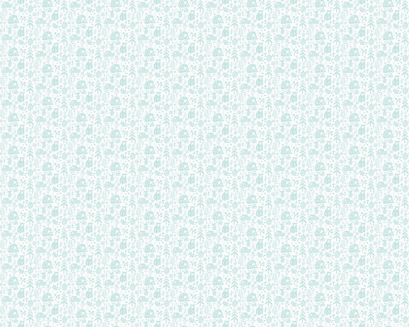 WGU50146W Honeywood Bears Bluejay Wallpaper by Ohpopsi