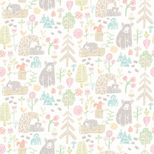 WGU50148W Honeywood Bears Sherbet Wallpaper by Ohpopsi