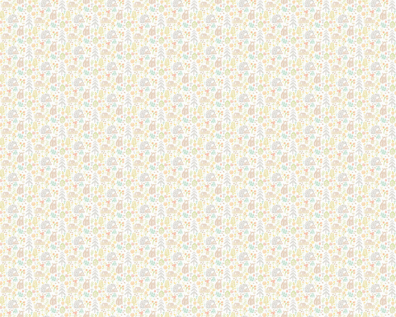 WGU50149W Honeywood Bears Honeycomb Wallpaper by Ohpopsi