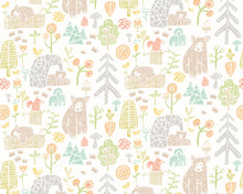 WGU50149W Honeywood Bears Honeycomb Wallpaper by Ohpopsi