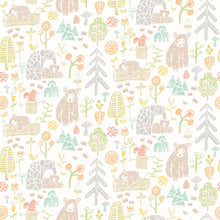 WGU50149W Honeywood Bears Honeycomb Wallpaper by Ohpopsi