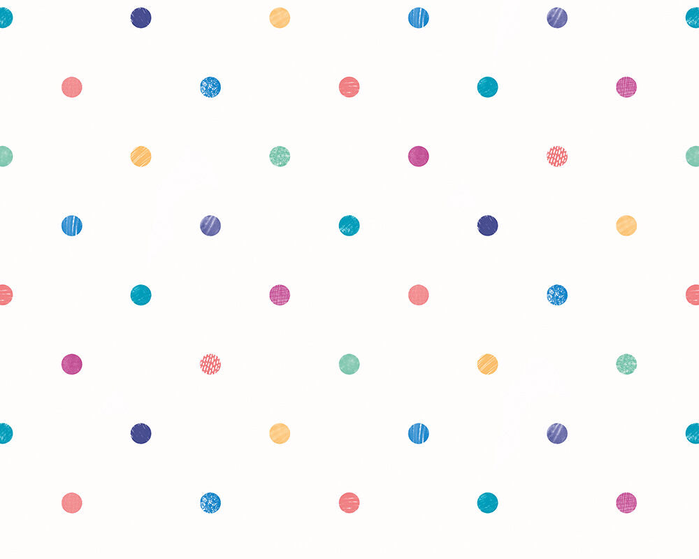 WGU50155W Doodle Spot Ink & Cornflower Wallpaper by Ohpopsi
