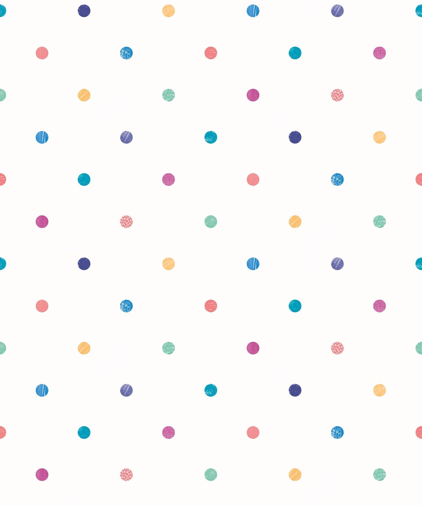 WGU50155W Doodle Spot Ink & Cornflower Wallpaper by Ohpopsi
