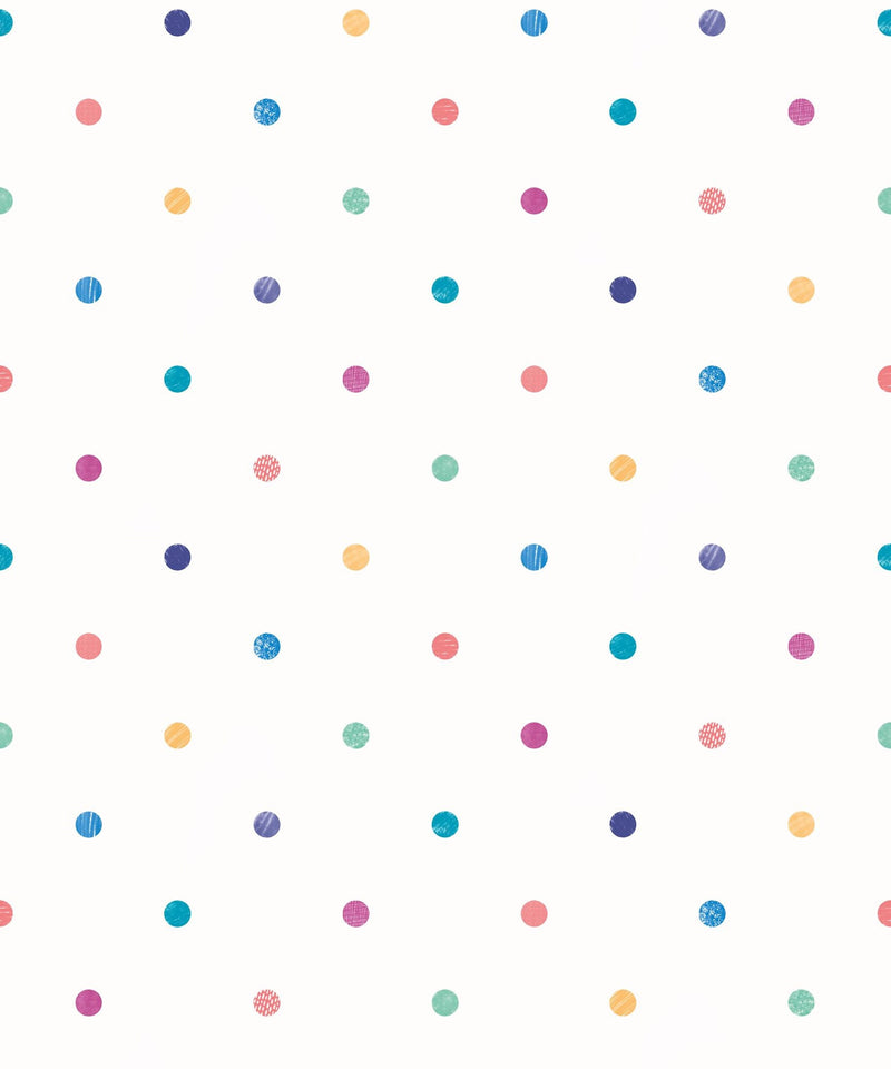 WGU50155W Doodle Spot Ink & Cornflower Wallpaper by Ohpopsi