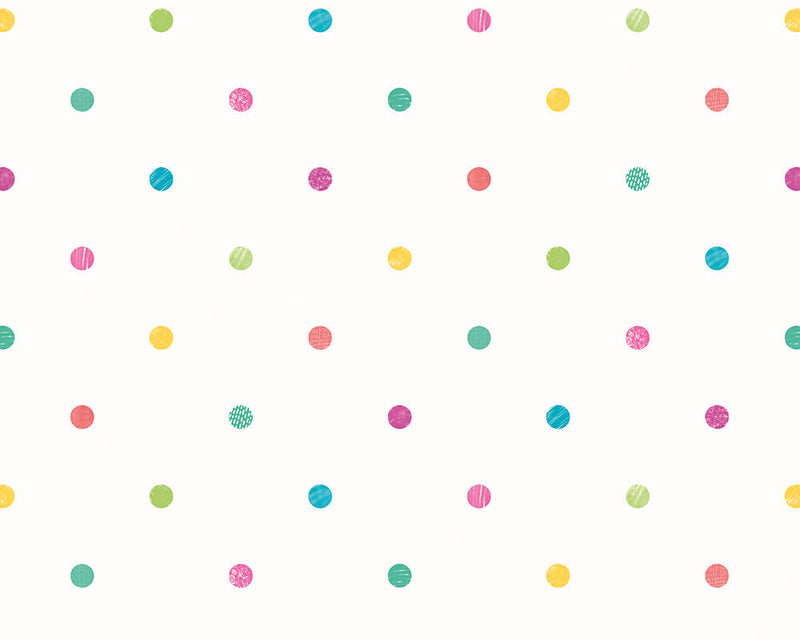 WGU50156W Doodle Spot Emerald & Cerise Wallpaper by Ohpopsi