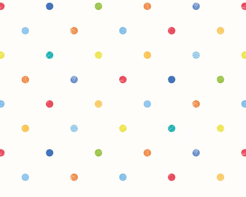 WGU50157W Doodle Spot Royal Bright Wallpaper by Ohpopsi