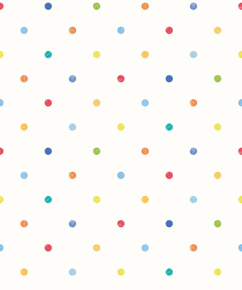 WGU50157W Doodle Spot Royal Bright Wallpaper by Ohpopsi