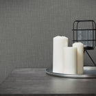 WH30100 Cotton Texture Welcome Home Silver Grey Wallpaper By Galerie