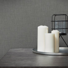 WH30100 Cotton Texture Welcome Home Silver Grey Wallpaper By Galerie