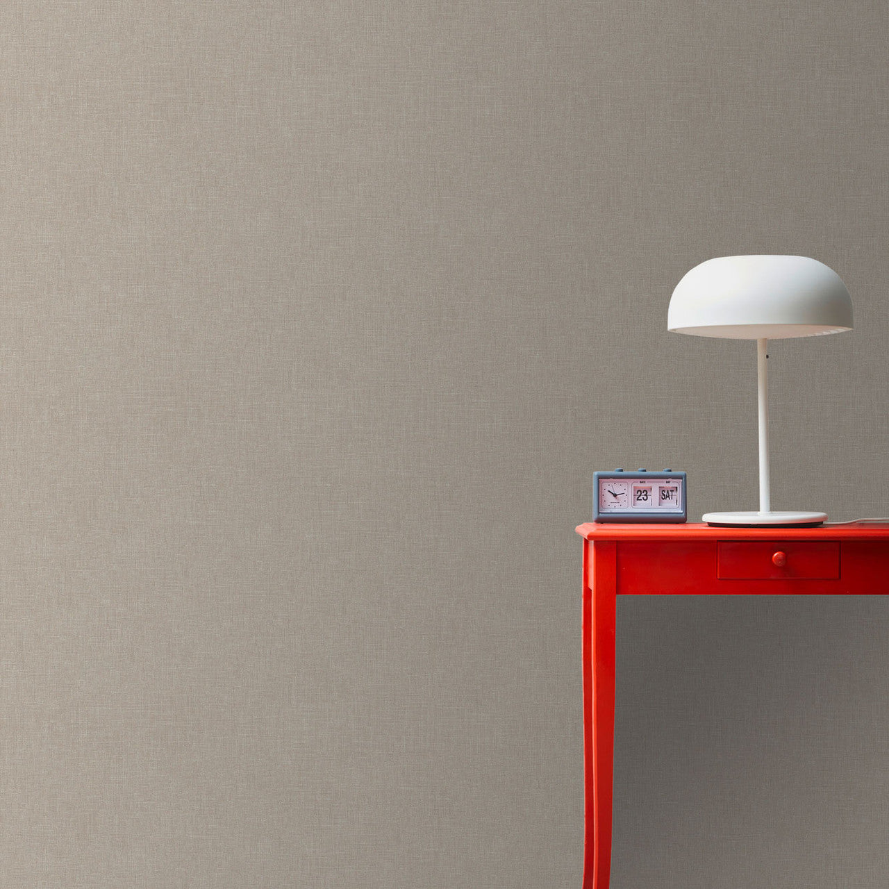 WH30101 Cotton Texture Welcome Home Bronze Brown Wallpaper By Galerie