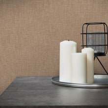 WH30103 Cotton Texture Welcome Home Bronze Brown Wallpaper By Galerie