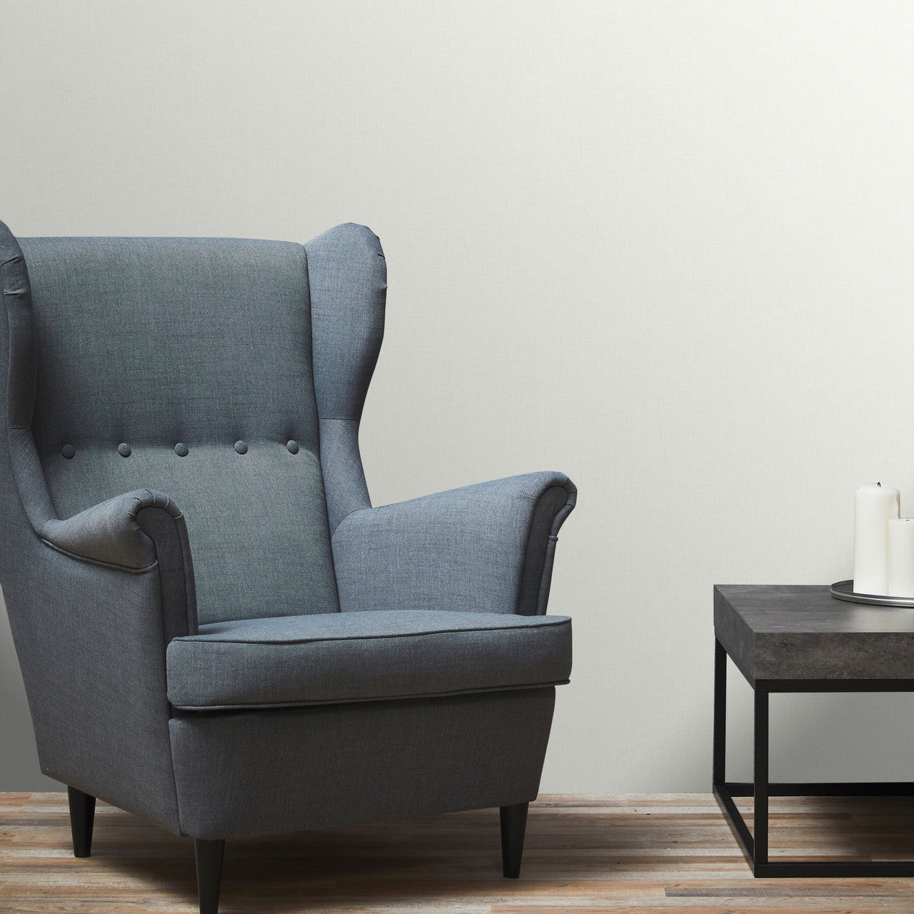 WH30104 Cotton Texture Welcome Home White Wallpaper By Galerie