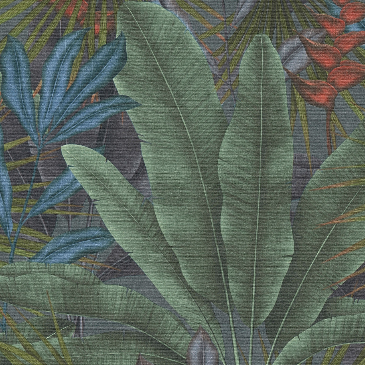 WH30113 Tropical Leaves Welcome Home Purple Lilac Wallpaper By Galerie