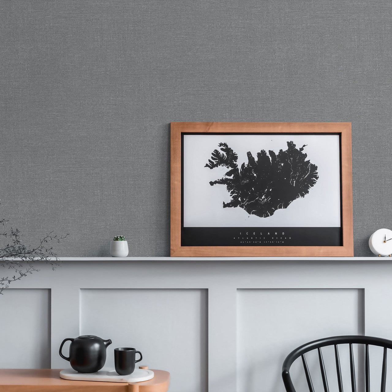 WH30118 Bark Texture Welcome Home Silver Grey Wallpaper By Galerie