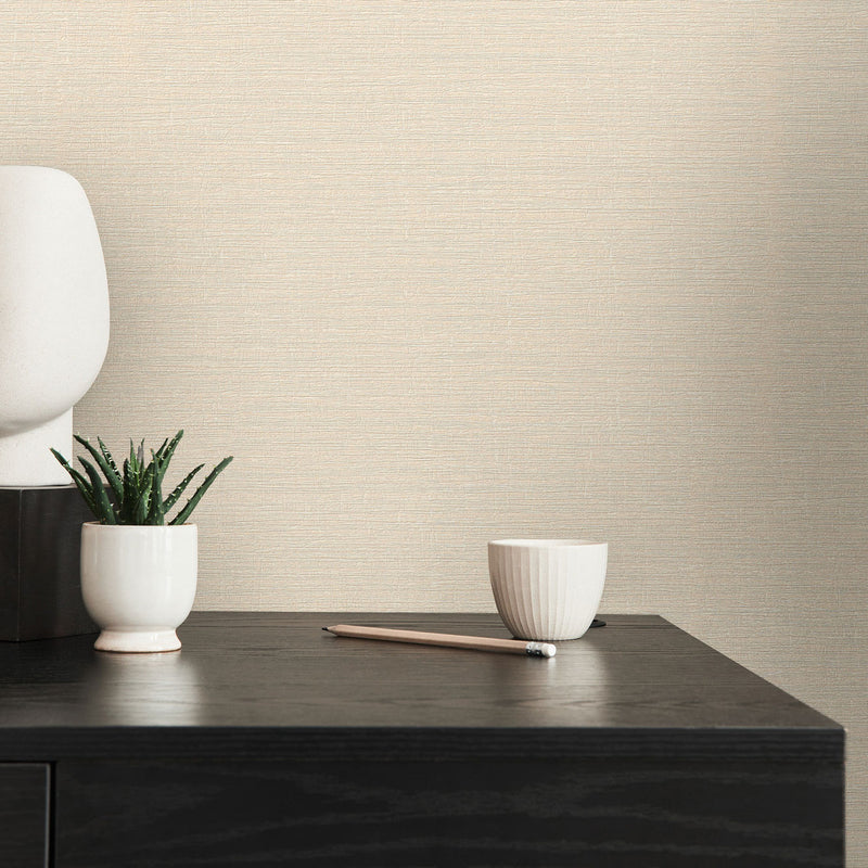 WH30119 Bark Texture Welcome Home Beige Wallpaper By Galerie