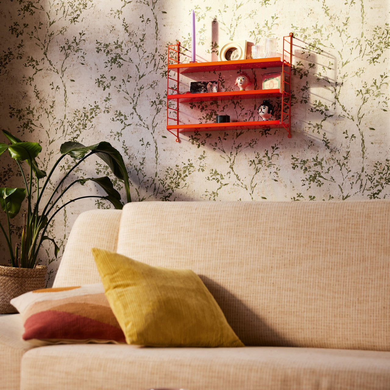 WH30126 Rustic Blossom Welcome Home Green Wallpaper By Galerie