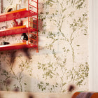 WH30126 Rustic Blossom Welcome Home Green Wallpaper By Galerie