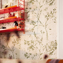 WH30126 Rustic Blossom Welcome Home Green Wallpaper By Galerie