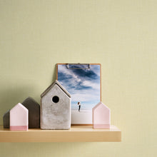 WH30129 Cotton Texture Welcome Home Yellow Wallpaper By Galerie