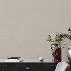 WH30130 Cotton Texture Welcome Home Bronze Brown Wallpaper By Galerie
