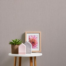 WH30132 Cotton Texture Welcome Home Bronze Brown Wallpaper By Galerie