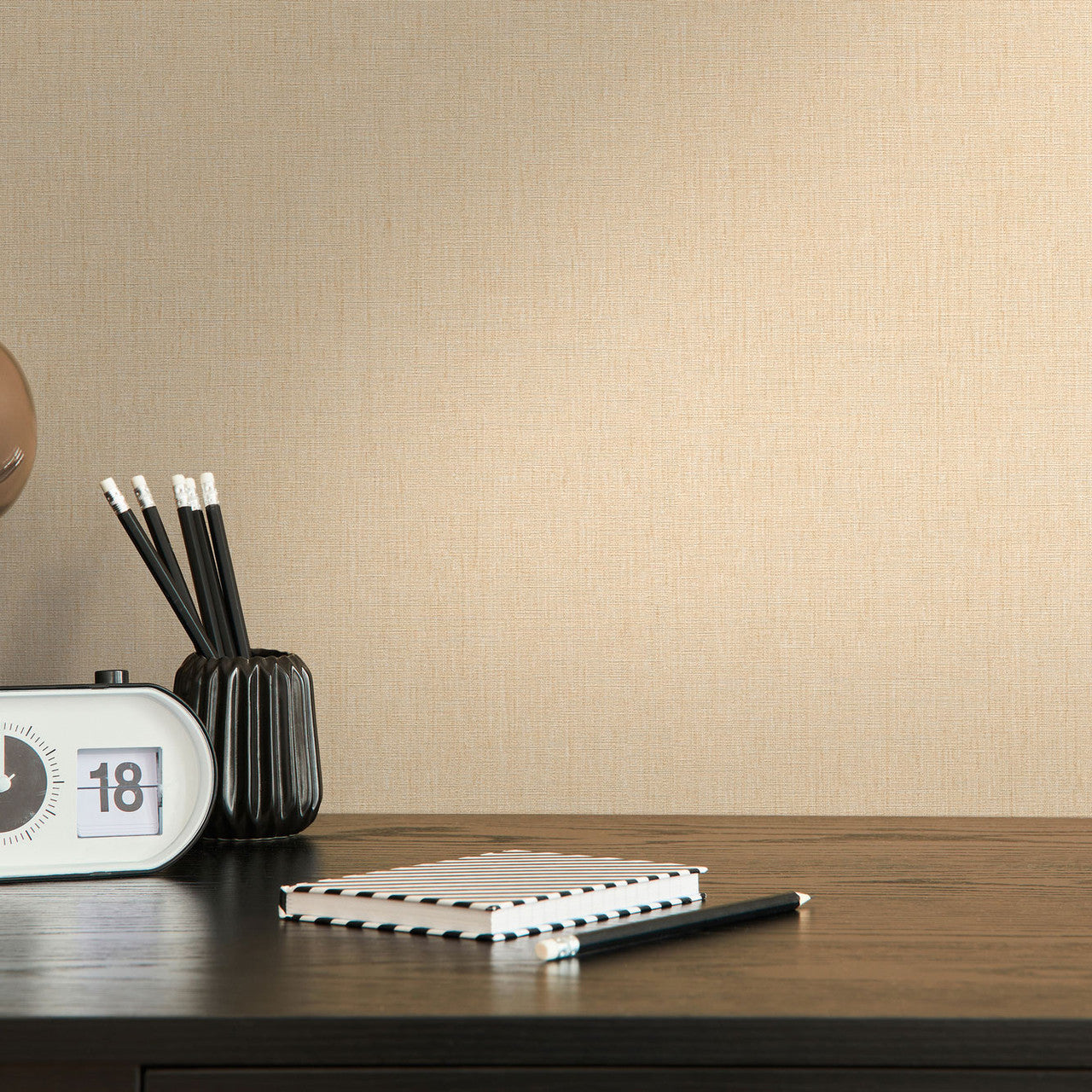 WH30134 Cotton Texture Welcome Home Yellow Wallpaper By Galerie